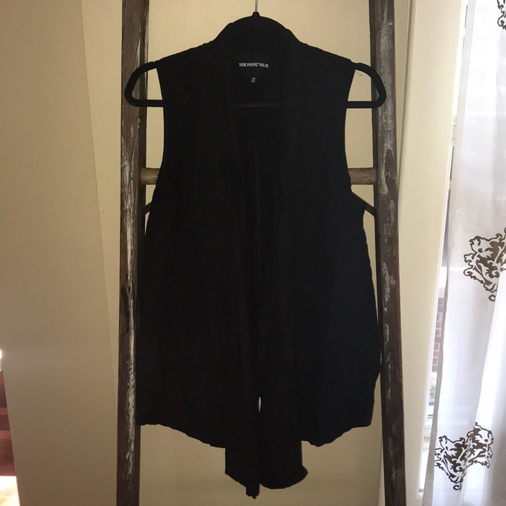 Black long vest